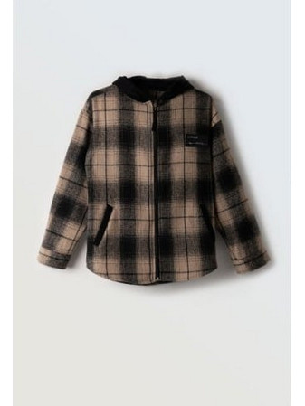 Hashtag Παιδική Ζακέτα Fleece με Κουκούλα και Φερμουάρ Καφέ 243720