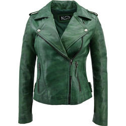 Leather 100 Γυναικείο Μπουφάν Δερμάτινο Κοντό Κυπαρισσί 14-W-RUBBY