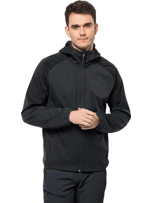 Jack Wolfskin Feldberg Αθλητικό Ανδρικό Μπουφάν Χειμωνιάτικο Softshell Αδιάβροχο Αντιανεμικό Ανθρακί 1306922-6350