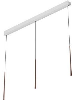 Star Light Linear Bora Κρεμαστό Φωτιστικό Οροφής Τρίφωτο Ροζ Χρυσό LSLRG