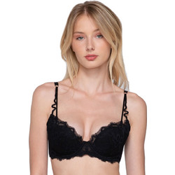 Luna Daisy Σουτιέν Balconette Push Up με Μπανέλα Μαύρο 15241