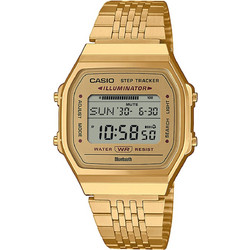 Casio Vintage Ψηφιακό Ανδρικό Ρολόι Χρονογράφος με Χρυσό Μεταλλικό Μπρασελέ ABL-100WEG-9AEF