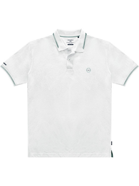 Double Ανδρική Μπλούζα Polo Κοντομάνικη Λευκή PS-307S