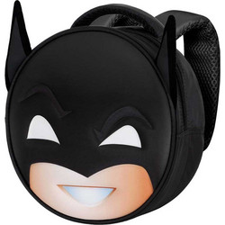 Karactermania DC Comics Batman Emoji 3D Σχολική Τσάντα Πλάτης Νηπιαγωγείου Μαύρη 06109