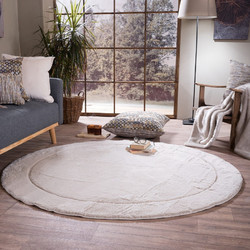 Teoran Floor Χαλί Στρογγυλό Shaggy 160cm 02