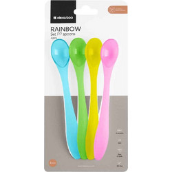 KikkaBoo Rainbow Σετ Βρεφικά Κουτάλια 6m+ Πολύχρωμα 4τμχ