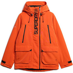 Superdry Windbreaker Hooded Ultimate Embroidered Jacket Ανδρικό Μπουφάν Χειμωνιάτικο Παρκά Αντιανεμικό Πορτοκαλί M5011922A-WZT