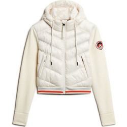 Superdry Γυναικείο Μπουφάν Χειμωνιάτικο Puffer Κοντό Λευκό W5011727A-71D