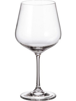 Crystal Bohemia Σετ Ποτήρια Κρασιού Γυάλινα Κολωνάτα Strix 600ml 6τμχ CTB06902060