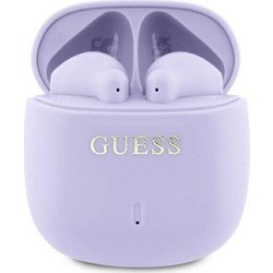 Guess Printed Classic Logo Ακουστικά Bluetooth In Ear Ανθεκτικά στο Νερό Purple