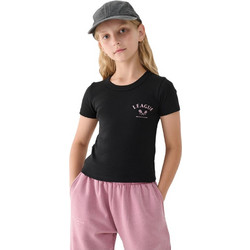4F Παιδικό T-Shirt Κοντομάνικο Μαύρο 4FJRAW24TTSHF2124-20S