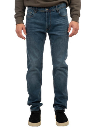Rebase Ανδρικό Τζιν Παντελόνι Ελαστικό Κανονική Εφαρμογή Μπλε 242.RJP.4021