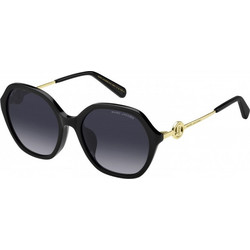 Marc Jacobs MARC728FS 807 Γυναικεία Γυαλιά Ηλίου Στρογγυλά Μεταλλικά Χρυσά με Μαύρο Φακό