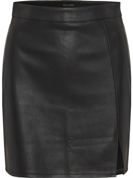 Funky Buddha Μίνι Φούστα Δερματίνη Ψηλόμεση Pencil Μαύρη FBL010-119-14