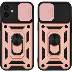 Sonique Ring Armor CamPro Back Cover Rose Gold (iPhone 12 mini)