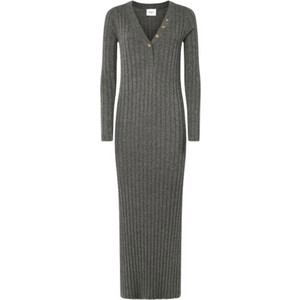 Pepe Jeans Izabel Midi Καθημερινό Φόρεμα Ριπ Ανθρακί PL953586-963