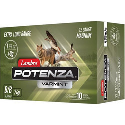 Lambro Potenza Varmint Magnum Φυσίγγια Δράμια 12Cal 76mm 74βολα 40gr 10τμχ