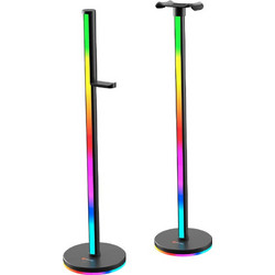 Meetion MT-BK300 Επιτραπέζια Βάση Ακουστικών Gaming με RGB & Θύρα USB Black