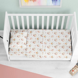 Dimcol Unicorn 209 Βρεφικό Πάπλωμα Κούνιας 160x120cm Λευκό Σομόν
