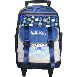 SunCe Hello Kitty Σχολική Τσάντα Τρόλεϊ Δημοτικού Μπλε HBW-9625