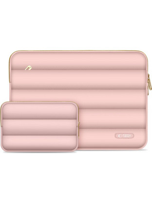 Tech-Protect Puffy Θήκη Laptop 14" Dusty Rose + Accessory Bag