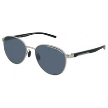 Porsche Design 8945 B Ανδρικά Γυαλιά Ηλίου Στρογγυλά Μεταλλικά Μαύρα με Μπλε Φακό