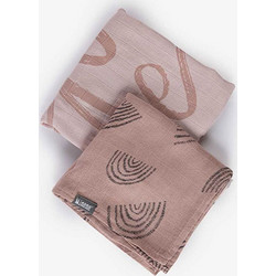 Minene Hug Me Πάνες Αγκαλιάς από Μουσελίνα Ροζ 70x70cm 2τμχ 10308004060OS