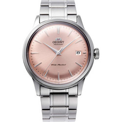 Orient Bambino Ανδρικό Ρολόι Αυτόματο με Ασημί Μεταλλικό Μπρασελέ RA-AC0M11Y