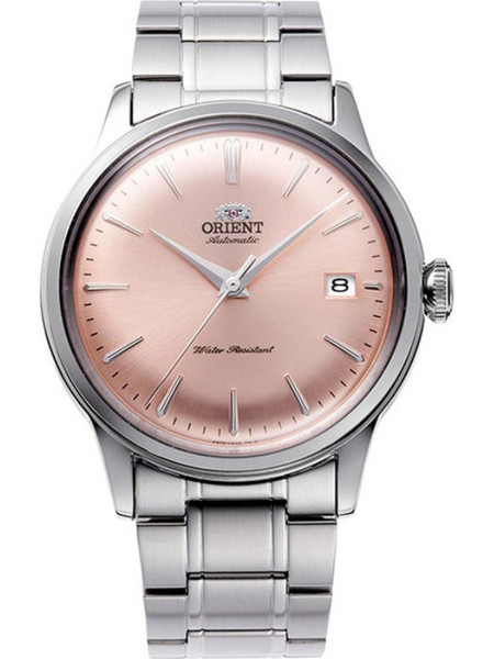 Orient Bambino Ανδρικό Ρολόι Αυτόματο με Ασημί Μεταλλικό Μπρασελέ RA-AC0M11Y