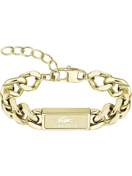 Lacoste Backhand Ανδρικό Βραχιόλι Αλυσίδα Ταυτότητα από Ατσάλι Επιχρυσωμένο 2040440