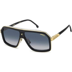 Carrera CA1053STI 80S08 Ανδρικά Γυαλιά Ηλίου Aviator Κοκάλινα Μαύρα με Μπλε Degradee Φακό