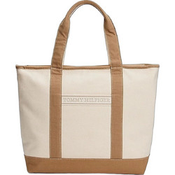 Tommy Hilfiger Υφασμάτινη Τσάντα Θαλάσσης Ώμου Μπεζ AW0AW17421-RBC
