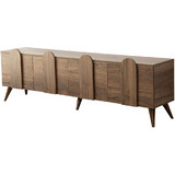Hanah Home Έπιπλο Τηλεόρασης Ξύλινο Καρυδί Μ180xΠ35xΥ50cm New Line 552NOS2426