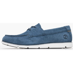 Timberland Ανδρικά Μοκασίνια Boat Shoes Δερμάτινα Πετρόλ TB0A42X7EP31