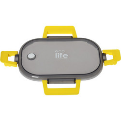 Ecolife Δοχείο Φαγητού Πλαστικό 900ml Κίτρινο Γκρι