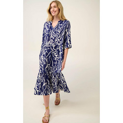 Vamp Midi Καθημερινό Φόρεμα Navy Μπλε 22401