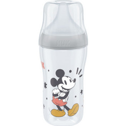 Nuk Perfect Match Mickey Mouse Πλαστικό Μπιμπερό με Θηλή Σιλικόνης κατά των Κολικών 3+ Μηνών Grey 260ml
