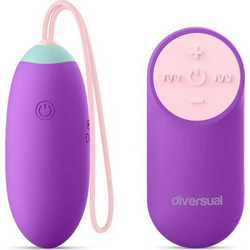 Diversual Eggo Vibrating Egg Δονητής Egg για Ζευγάρια με Τηλεχειριστήριο Μωβ