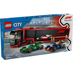 Lego City F1 Truck with RB20 & AMR24 F1 Cars για 8+ Ετών 60445