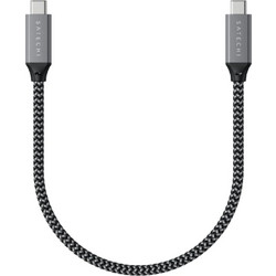 Satechi ST-U4C25M Braided USB-C to USB-C 100W 0.25m Black White