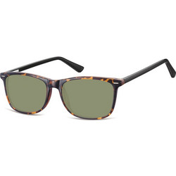 Sunoptic SG-CP153A Ανδρικά Γυαλιά Ηλίου Τετράγωνα Κοκάλινα Ταρταρούγα με Πράσινο Φακό