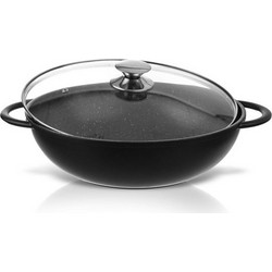Wok Orion Grande Wok Αλουμινίου Αντικολλητικό με Καπάκι 32cm 8592381153151