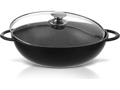 Wok Orion Grande Wok Αλουμινίου Αντικολλητικό με Καπάκι 32cm 8592381153151