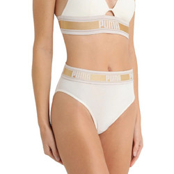 Puma Ψηλόμεσο Γυναικείο Slip Λευκό Χρυσό 593004001-101