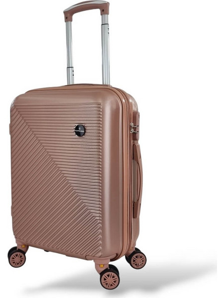 Playbags Collection PS705C Βαλίτσα Καμπίνας 55x40x20cm με 4 Ρόδες Ροζ Χρυσή