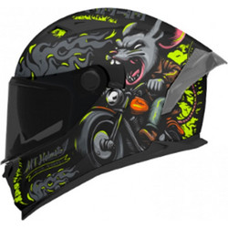MT SV Wildrat B3 Fluo Matt Black Κράνος Μηχανής Full Face 1600gr