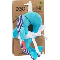 Zoocchini Willy the Whale Υφασμάτινη Κουδουνίστρα για Νεογέννητα