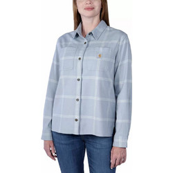 Carhartt Μακρυμάνικο Γυναικείο Πουκάμισο Βαμβακερό Καρό Γαλάζιο 105989-HD4