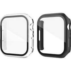AHAstyle WG65 2-pack Πλαστική Θήκη Tempered Glass για Apple Watch Ultra 49mm Μαύρη Διαφανής