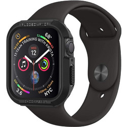 Spigen Rugged Armor Θήκη Σιλικόνης για Apple Watch 4 / 5 / 6 / 7 / 8 / 9 / SE 40 / 41mm Μαύρη